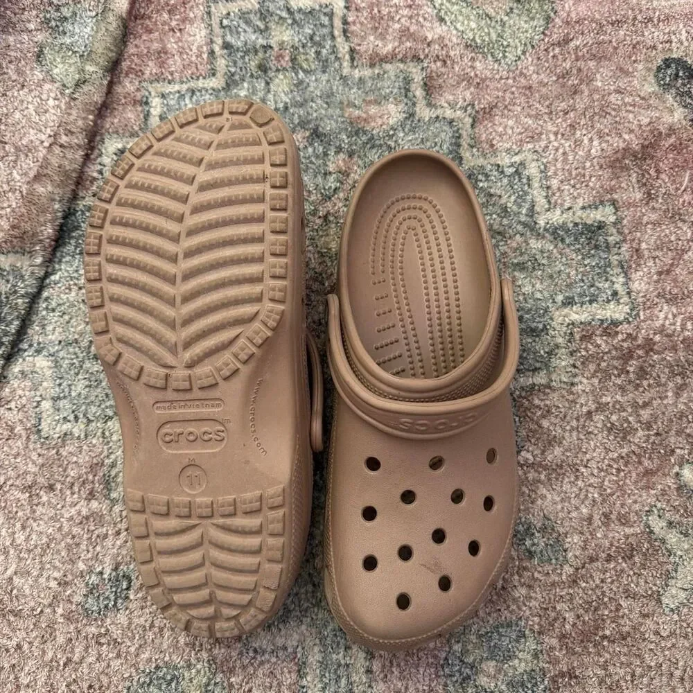 Crocs Men's Tan and Brown Slides